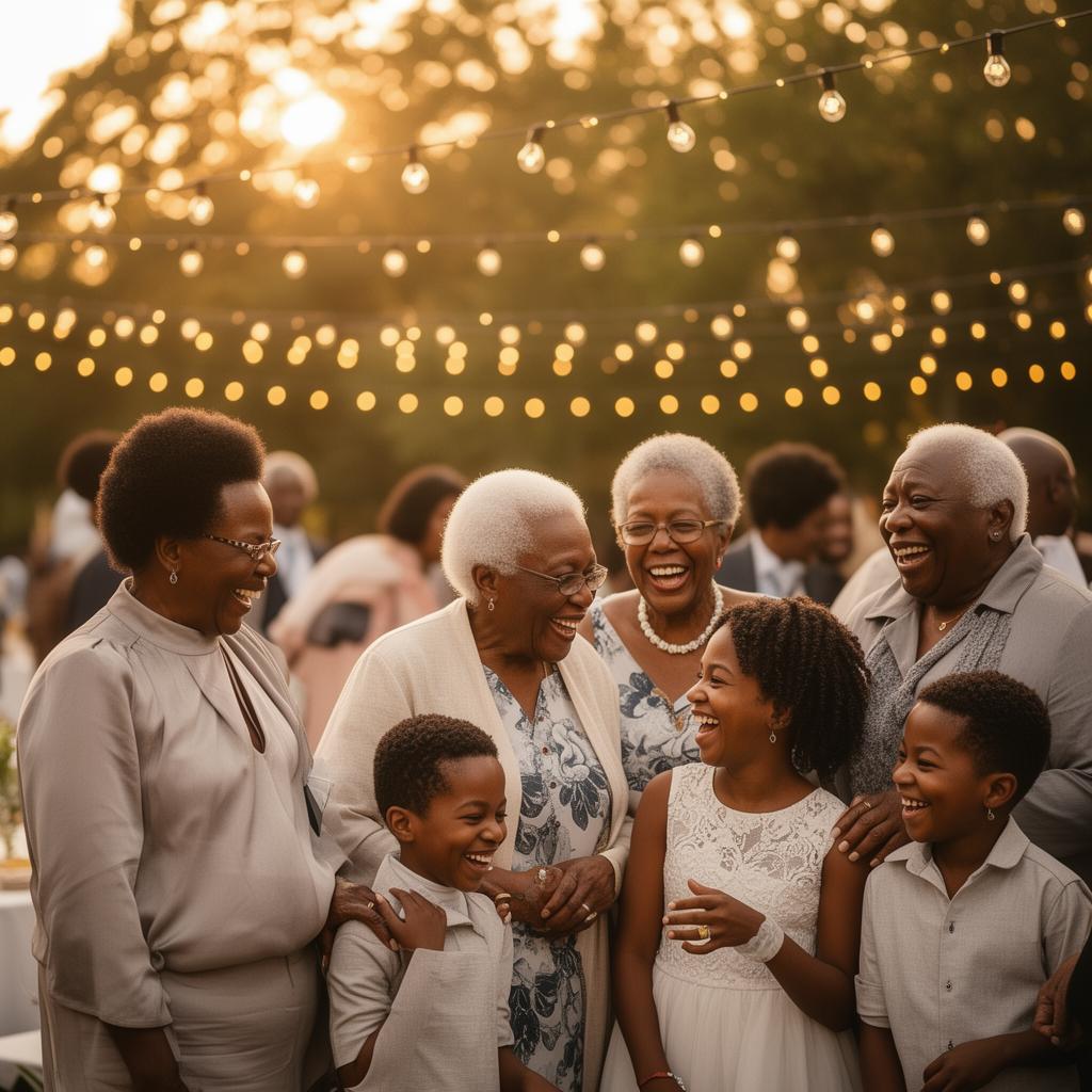 Multi-generational family reunion celebration